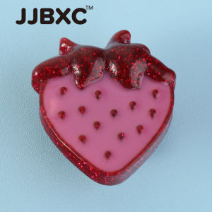 Phụ kiện giày CHARM hình gấu nơ họa tiết dâu cho DIY