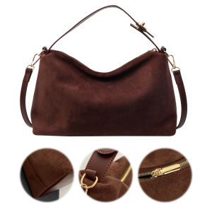 MOJOYCE กระเป๋าสะพายไหล่ผู้หญิงหนังอูฐนุ่มสายปรับได้ดีไซน์ทันสมัยเหมาะสำหรับเดินทางและใช้ในชีวิตประจำวัน