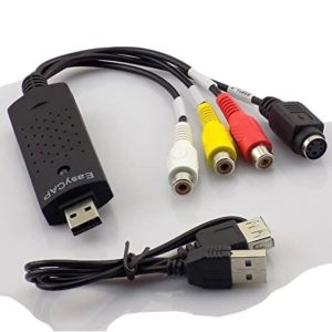 Dây Easycap capture USB 2 0 Ghi chương trình tv vcd dvd camera Tặng 1 đèn led