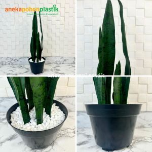 Pohon Hias Pohon Artificial Lidah Mertua Latex Variasi Warna Pot Dasar Hitam Dekorasi Cafe Teras Aesthetic