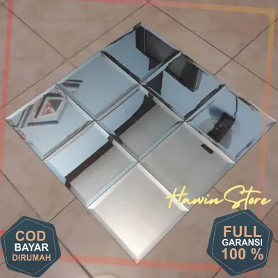 Kaca cermin Bevel 30 x 30 cm Tebal 3mm - Cermin hiasan dinding - Cermin kaca - kacabevel - bevel kaca - kaca kotak Silahkan Tambahkan Extra Packing untuk pengiriman lebih Aman - Pusat Kaca Bevel