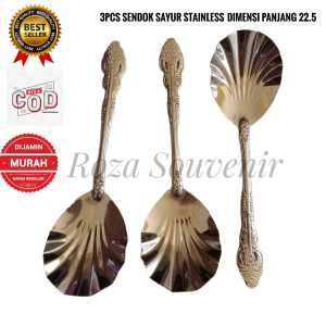 [BISA COD] Sendok Sayur Motif Kerang Stainless Tebal Centong Kerang Centong Sayur Sendok Pesta Sendok Prasmanan