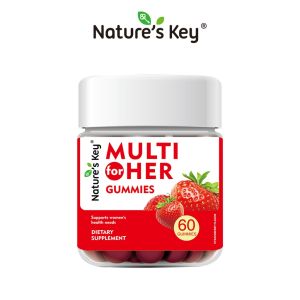 Natures Key Collagen Gummies 600mg Biotin Sugar-Free Peach Flavor Beauty Support Healthy Hair Skin & Nails Supplement 60s