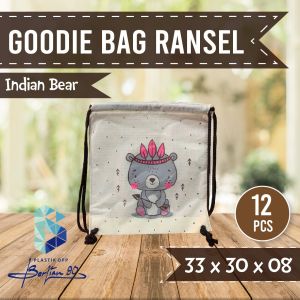 (1 LUSIN) Tas Ransel Serut / Tas Serut Spunbond / String Bag Motif Animal / Tas Kanvas