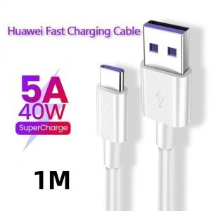 Huawei 5A USB Type C 22.5W/40W Fast Charger Nova 7 6 Mate 20 30 40 P30 P40 Pro P20 Charging Cable