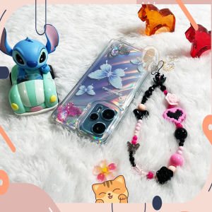 Gantungan HP / Strap HP / Lanyard / Phone Strap / Gantungan HP Manik Manik / Gantungan HP Aesthetic Korea Seri Black Pink