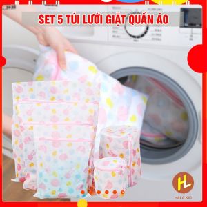 Túi giặt quần áo Set 5 cái túi lưới giặt quần áo- đồ lót đủ size(loại đẹp)