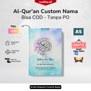 AlQuran Custom Nama by nadira.id Fitur Lengkap 8 Blok Terjemah Latin Tajwid - Desain Tosca