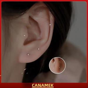 Miễn phí vận chuyển✨ 1 cặp thời trang hợp thời trang mini Zircon Stud Bông tai cho phụ nữ cô gái hàng ngày hình học Bông tai nhỏ tai xương Nail trang sức phụ kiện