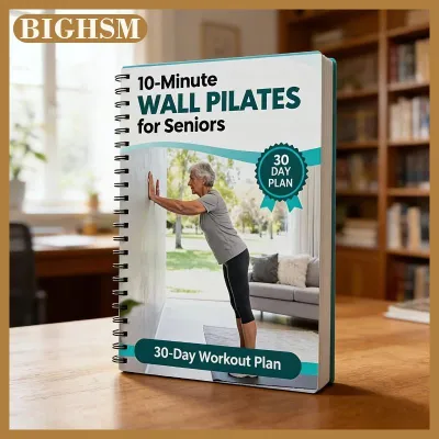 BIGHSM Seniors Fitness Book Taiji for 28 Days Challenge Plus 10 Minutes Daily Walking Health Exercise Easy Home Use