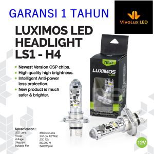 LAMPU LED MOTOR CBR VERZA VIXION SCOOPY ORIGINAL H4 9NINE LUXIMOS LS 1 DEKAT PUTIH JAUH PUTIH KUNING 12 WATT
