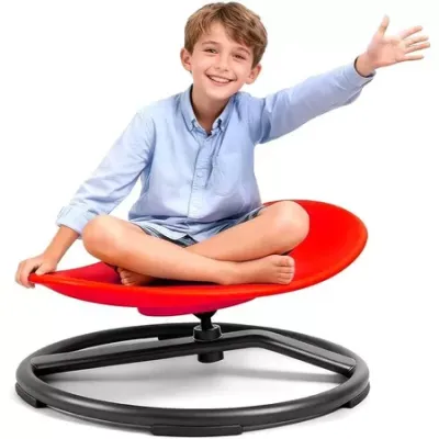 Kids Sensory Rotating Chair - Quiet Spinning Toy for Autistic/ADHD Kids to Calm & Build Balance
