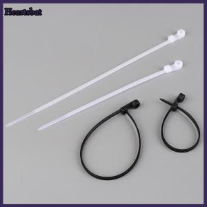 [Heartsbat] 100Pcs Screw Hole Cable Ties Fixed Cable Tie Nylon Cable Zip Ties With Screw Hole Mount Self Locking Loop Wrap Bundle Tie Straps