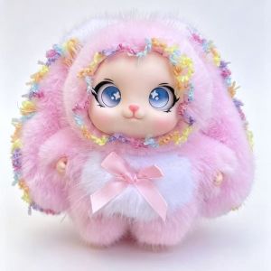 CuddleCove Kawaii Bunny Plush Keychain Cute Rabbit Bag Charm Soft Furry Pendant Car Hanging Ornament Gift