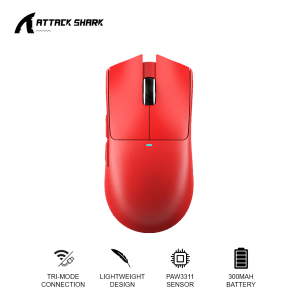 Attack Shark X11SE Gaming Mouse PixArt PAW3311 Gaming Sensor BT/2.4G Wireless Wired