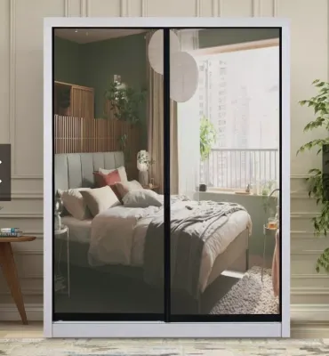 [FREE INSTALLATION] Almari Baju Wardrobe Sliding Door Anti-Jump Cabinet Clothes 8ft x 8ft / 6ft x 8ft | 8x8 6x8