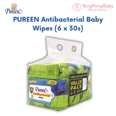 PUREEN ANTIBACTERIAL WIPES VALUE PACK (6 X 30S)