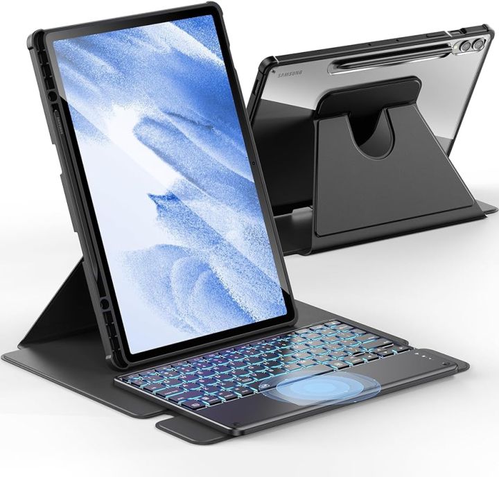 360 Degree Rotating Wireless Keyboard Cover for Samsung Galaxy Tab S9 ...