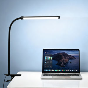 Flexible Gooseneck Clip On Desk Lamp 10 Brightness 3 Lighting Modes USB Reading Light Eye Caring Table Lamp for Home Office Bedroom Workbench White 28cm Head