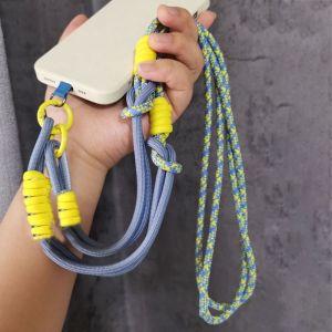 VINEY Anti Winding Mobile Phone Lanyard Neck Hanging Detachable Mobile Phone Rope Chain Patchwork Hand Wrist Crossbody Phone Strap Men Women