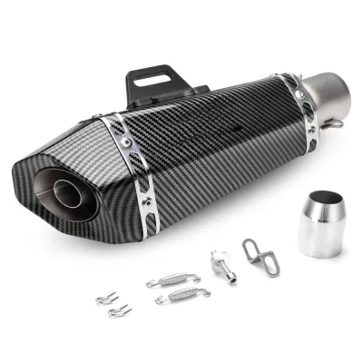 Exhaust 38-51mm Universal Motorcycle Carbon Fiber Type Muffler Akrapovic Pipe for Mio Sporty