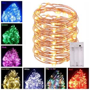 1M 2M 5M 10M Copper Wire LED String Lights Battery Operate Holiday Lighting for Christmas Wedding Party Decoration