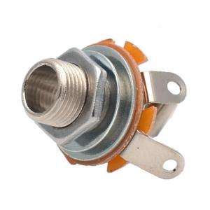 Guitar 1/4Inch (6.35mm) Mono Jacks Socket Chrome Nut and Washer Electric Guitar Input Jacks For Electric Guitar Bass