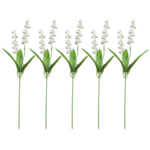 10Pcs Lily of the Valley Artificial Flowers Delicate Fresh Bell Lily Bouquet Bridal Bouquet Wedding Party Decor