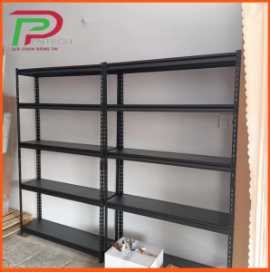 Kệ sắt V lỗ 5 tầng mẫu mới lắp đặt không cần ốc vít Cao 2m x dài 1m2 x rộng 40cm Kệ Vinatech