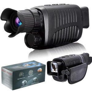 Single eye night vision equipment 1080P high-definition infrared night vision glasses 5x digital zoom monocular outdoor day and night dual-use 100% darkness 300m can take pictures and video