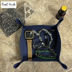 Grant Works Faux Leather Catch-All Tray | Foldable Organizer Made in Marikina