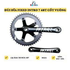 Đùi đĩa xe đạp Fixed gear Intro7 1 tầng cốt vuông 48T 130 BCD