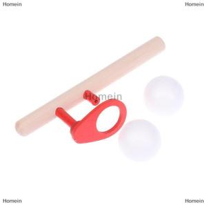 [COD] Homein Wooden Suspension Ball Blower Sports Foam Balls Floating Kids Blow Pipe And 2 Balls Game Stress Reliever Balance Blowing Toy