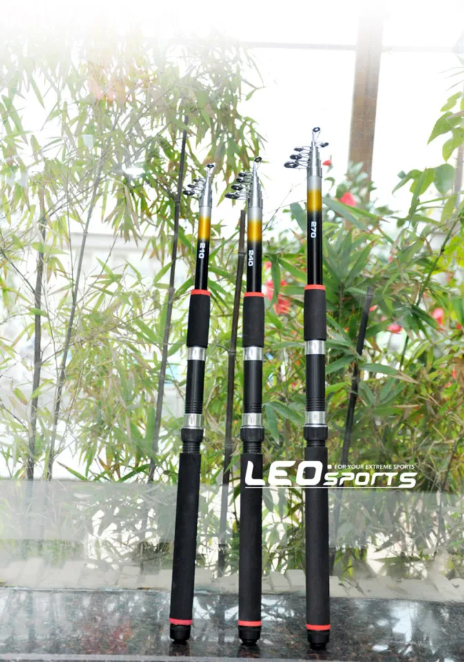 LEO [Haiyun] High Gloss Sea Fishing Rod Throwing 2.1M/2.4M/2.7M Portable  Telescopic