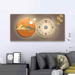 Siêu đẹp siêu hot mẫu tranh đồng hiện đạitreo đâu cũng đẹp đồng hồ tráng gương 5D tặng pin và đinh treo.