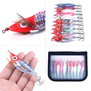 เหยื่อตกปลากุ้งปลอมเรืองแสงนุ่ม10ชิ้นสำหรับเหยื่อล่อเกลือห่วงตะขอรูปปลาหมึกปลาน้ำจืดเหยื่อกุ้ง