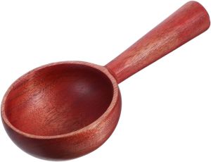 KICHOUSE Natural Wood Soup Spoon Multi-function Wooden Ladle for Home Cooking Smooth Finish Kitchen Utensil for Serving Soup Rice and Desserts