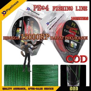 【COD】Pipeliness PE Fishing Line 100M Braided PE Line Super Strong Multifilament Fishing line Trout 10LB-80LB Lure Wire
