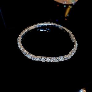 [COD] ZNPNXN Fashion Charm Zircon Tennis Bracelet Elastic Chain Bracelet Adjustable Chain Bracelet Women Jewelry