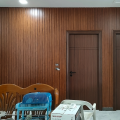 ไม้ระแนงทำฝ้า ไม้ระแนงภายใน ไม้ระแนง WPC น้ำหนักเบา ติดตั้งง่าย รุ่นFo16-Cherry. 