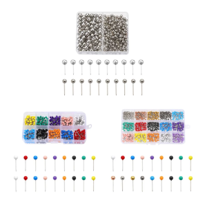 200/500/900Pcs Multicolored Sewing Positioning Pins 4mm Round Head Dressmaking Pins For Dressmaking Quilting Project