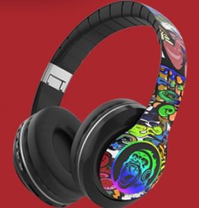 New Glowing Bluetooth Headphones Graffiti Wireless Earphones With HD Mic Noise Cancel HiFi Deep Bass headset gamer fone sem fio