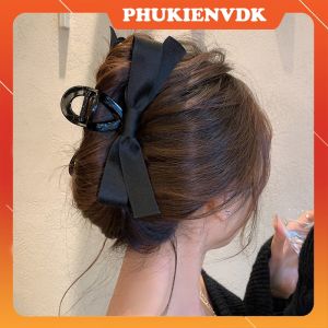 Kẹp Tóc Nơ Đen Cỡ Lớn Cao Cấp Kẹp Tóc Sau Đầu Kẹp Tóc Cá Mập KT32