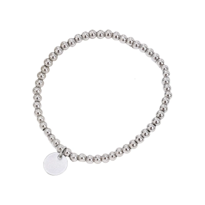 53 4mm Gold/Silver Stainless Steel Beaded Elastic Bracelet For Men Women Comfort Fit Adjustable Wristband