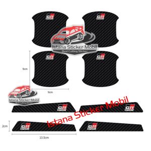 pelindung mobil GR SPORT toyota avanza calya innova fortuner veloz agya vios rush corolla sillplate pelindung handle/bagasi stioker karbon 3d