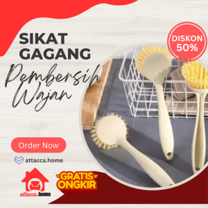 Sikat Cuci Piring Serbaguna Pembersih Panci  Wastafel Dapur Kompor Gas Kamar Mandi 3 in 1