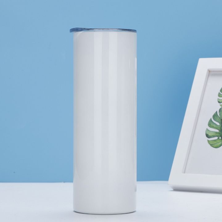 Sublimation Blank White Skinny Tumbler Stainless Steel Tapered Water