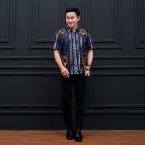 Couple Keluarga Dress Batik Natal Terbaru Songkt Biru Murah Bisa Cod