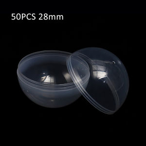 50Pcs Clear Capsule Ball Plastic Round Container DIY Craft Project Party Decoration Kit
