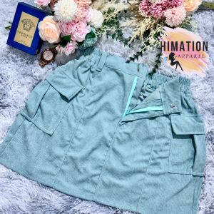 PLUS SIZE Corduroy Cargo Skirt